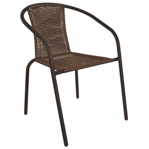 krzesło ogrodowe bistro ratanowe brązowe merisa