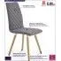 Fotografia Szare tapicerowane krzesło pikowane - Visteria z kategorii Krzesła wg koloru/stylu