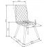 Szczegółowe zdjęcie nr 6 produktu Tapicerowane krzesło pikowane Corden - popielate