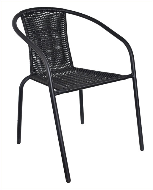 Czarne krzesło bistro na taras
