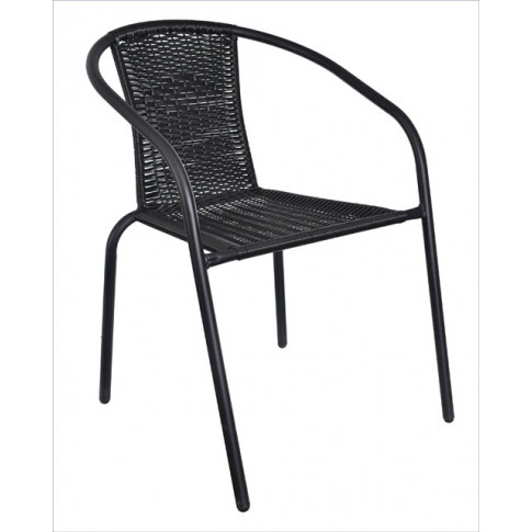 czarne krzesło ratttanowe bistro merisa