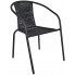 czarne metalowe krzesło balkonowe merisa