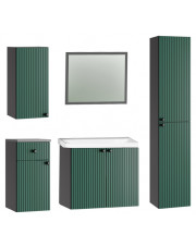 Komplet zielonych szafek łazienkowych - Milton 6S w sklepie Edinos.pl