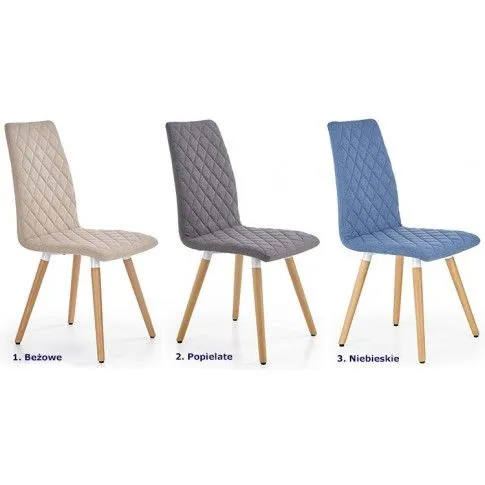 Szczegółowe zdjęcie nr 5 produktu Krzesło pikowane Visteria - niebieskie