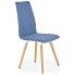 Krzesło pikowane Corden - niebieskie