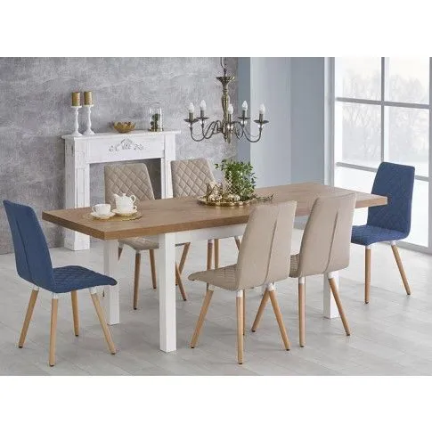 Szczegółowe zdjęcie nr 4 produktu Krzesło pikowane Visteria - niebieskie