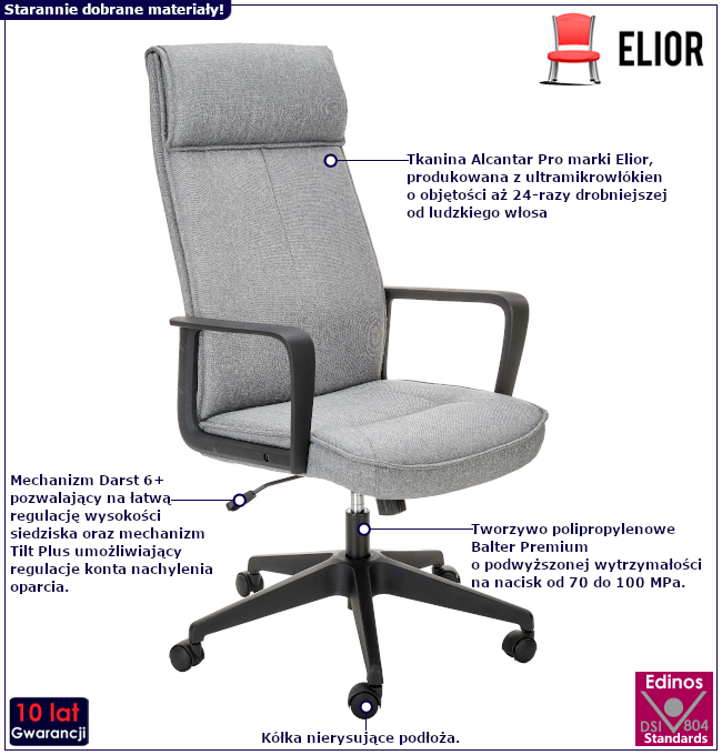 Produkt Ergonomiczny fotel obrotowy - Vivec