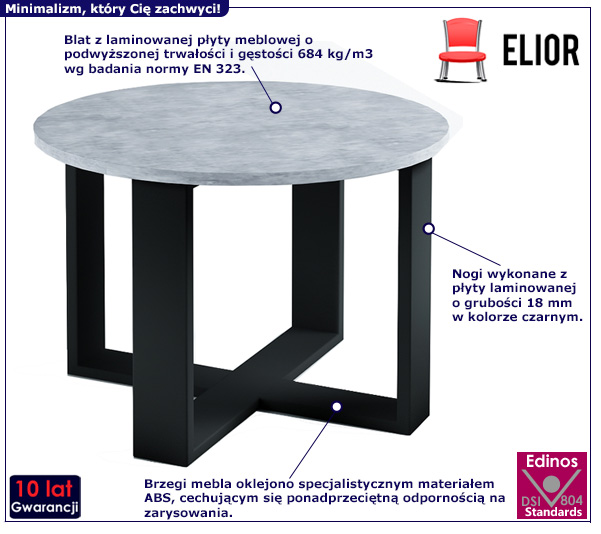 Stolik kawowy Govo szary