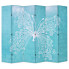 Niebieski parawan wewnętrzny z motylem - Wibi 3X 228 x 170 cm
