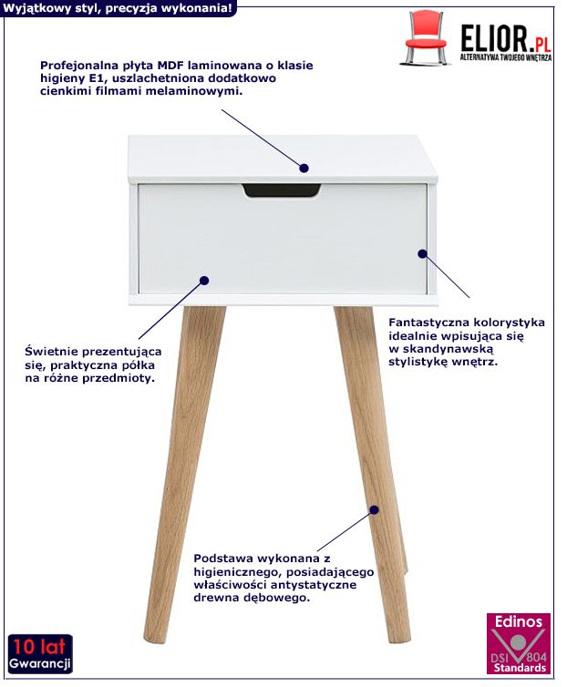 Nowoczesna szafka Sfiena - styl skandynawski