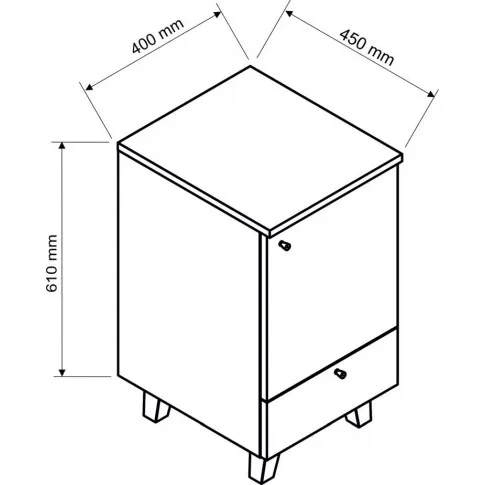 Wymiary szafki umywalkowej 40cm Luise 3X