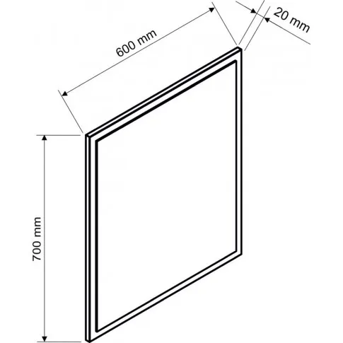 Wymiary lustra łazienkowego Luise 8X