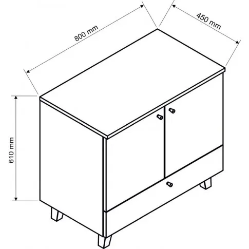 Wymiary szafki umywalkowej 80cm Luise 5X