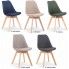 Zdjęcie beżowe krzesło drewniane do stołu Nives - sklep Edinos.pl