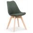 Zdjęcie produktu Tapicerowane krzesło drewniane Nives - zielone.