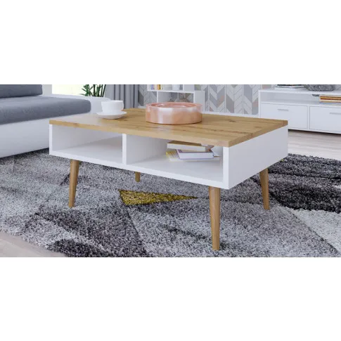 Wizualizacja ławy Lorux dąb artisan biały