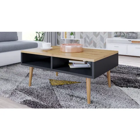 Wizualizacja ławy dąb artisan czarny