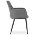 komplet 2 ciemnoszarych krzeseł welurowych do salony waris