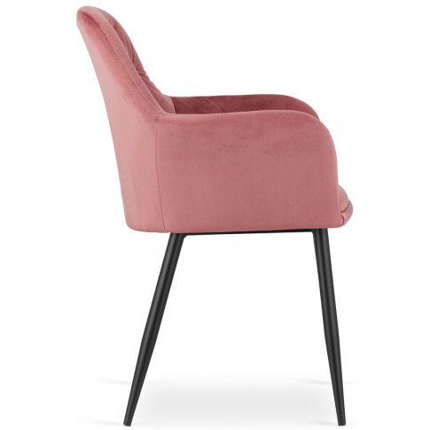 komplet 2 różowych krzeseł tapicerowanych waris