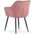 2x rozowe welurowe krzeslo z pikowanym oparciem daris