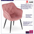 Infografika zestawu 2 szt welurowych krzesel daris roz