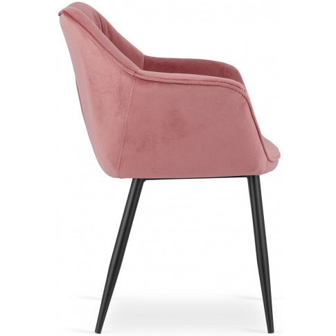 zestaw 2 welurowych krzesel do jadalni salonu roz daris