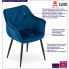Infografika zestawu 2 szt welurowych krzeseł daris niebieski