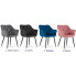 kolory kompletu 2 tapicerowanych pikowanych krzeseł daris