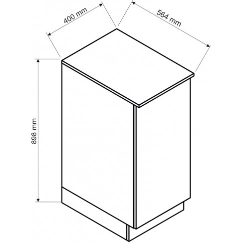 Wymiary dolnej szafki łazienkowej 40cm Ariana 4X