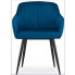 2x aksamitne krzesło tapicerowane kuchenne wleurowe niebieskie puerto