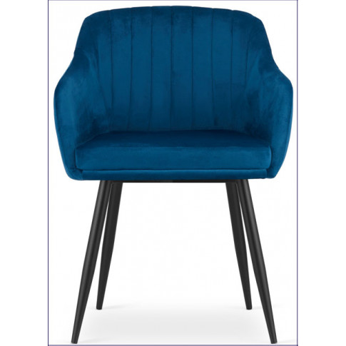 2x aksamitne krzesło tapicerowane kuchenne wleurowe niebieskie puerto