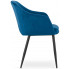 komplet 2 niebieskich aksamitnych krzeseł tapicerowanych puerto