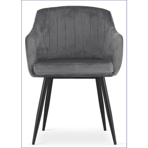 2x szare aksamitne krzesło kuchenne metalowe welurowe puerto