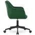 Welurowy fotel biurowy Roco butelkowa zieleń