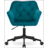 welurowy fotel krzesło na kółkach do biura roco
