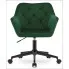 Zielony pikowany fotel biurowy Roco