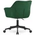 Zielony aksamitny fotel do komputera glamour Roco