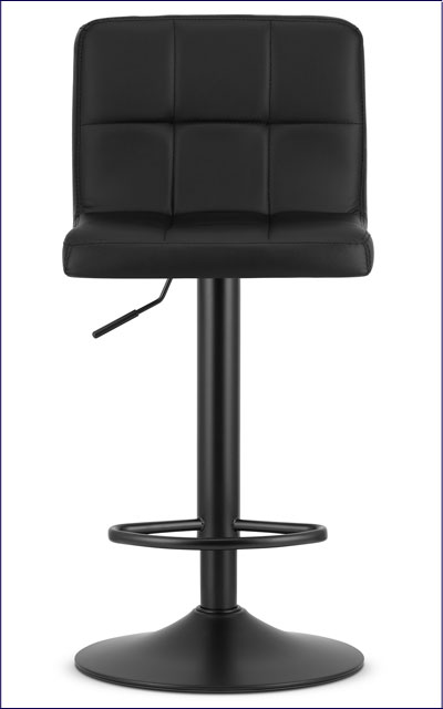 Krzesło barowe z oparciem i siedziskiem ze skóry ekologicznej Fazi 3X