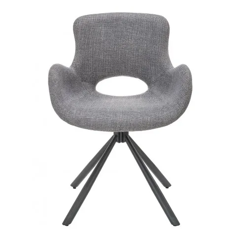 Szare tapicerowane krzesło Lorkan