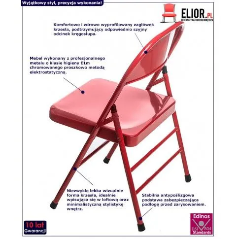 Fotografia Krzesło Ledox - czerwone z kategorii Strona główna