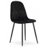 4x czarne tapicerowane metalowe krzeslo do salonu paleo
