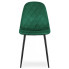 4 zielone welurowe krzesła do salonu paleo