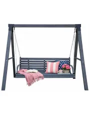 Szara huśtawka do ogrodu 180 cm - Kaori 3X w sklepie Edinos.pl