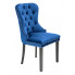 Niebieskie welurowe krzesło - Erega