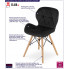 czarne krzesło tapicerowane zeno 4s