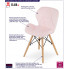 różowe krzesło tapicerowane zeno 4s