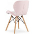 zestaw 4 szt różowych tapicerowanych krzeseł do jadalni zeno 4s