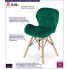 zielone krzesło tapicerowane zeno 4s