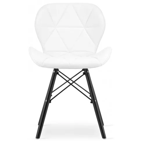 komplet 4 szt krzeseł tapicerowanych białych zeno 5s