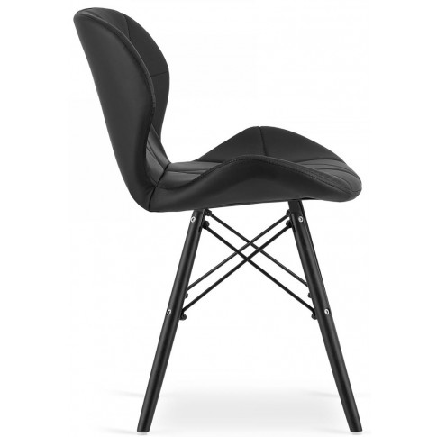 4 czarne krzesła tapicerowane do jadalni zeno 5s